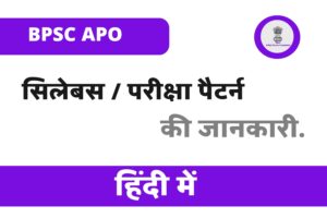 BPSC APO Syllabus Hindi
