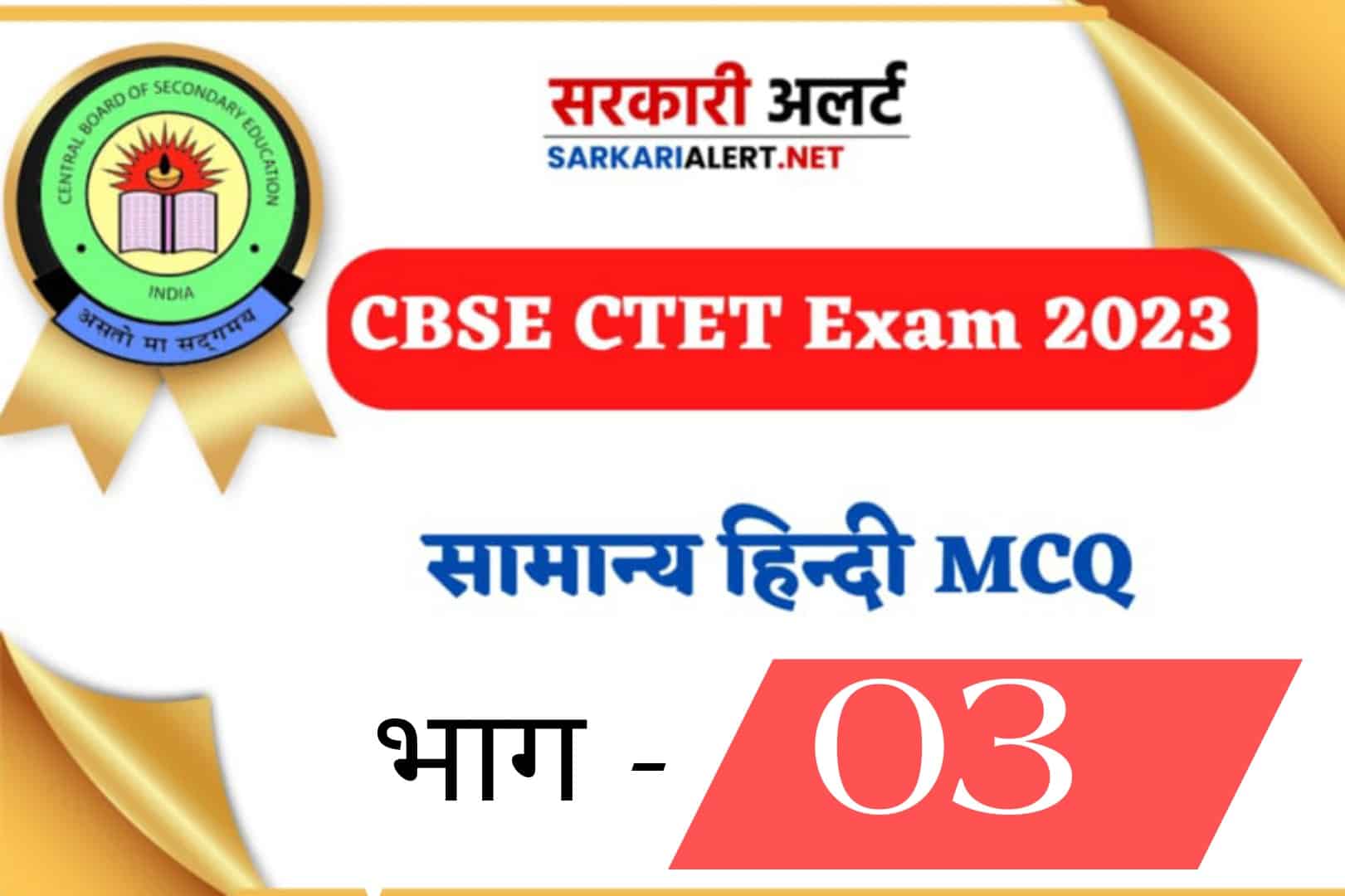 CBSE CTET Exam 2023 Hindi MCQ - 03 | सामान्य हिन्दी के महत्वपूर्ण 30 प्रश्न