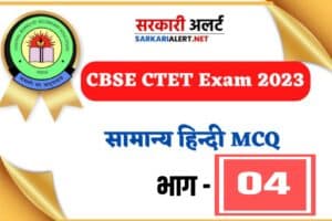 CBSE CTET Exam 2023, Hindi MCQ - 04 