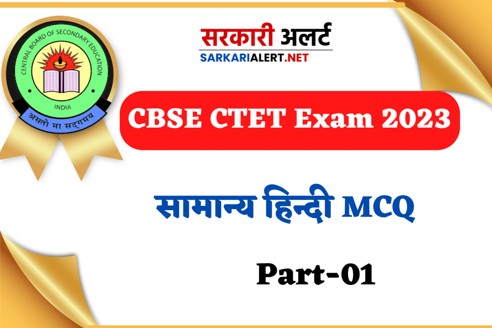 CBSE CTET Exam 2023 Hindi MCQ - 01 | सामान्य हिन्दी के 30 महत्वपूर्ण प्रश्न