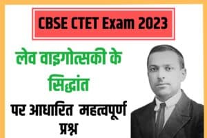 CBSE CTET Exam 2023 Lev Vygotsky's theory Related Questions