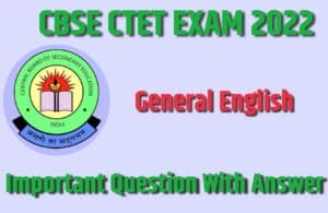CBSE CTET General English Practice Set 