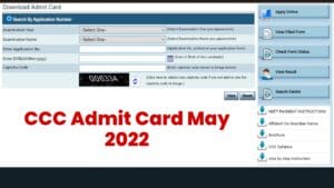 CCC Admit Card May 2022