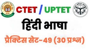 CTET Hindi Language Practice Set 49