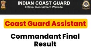 Coast Guard Assistant Commandant 01/2022 Final Result