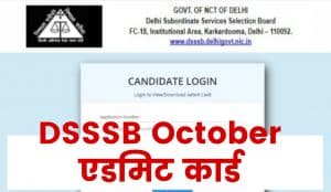 DSSSB 09-10 October 2021 Exam Admit