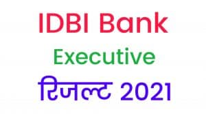 IDBI Bank Executive 2021