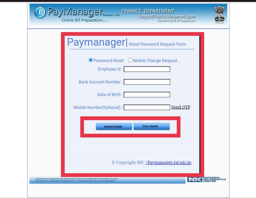 Paymanager2.raj.nic.in forgot password