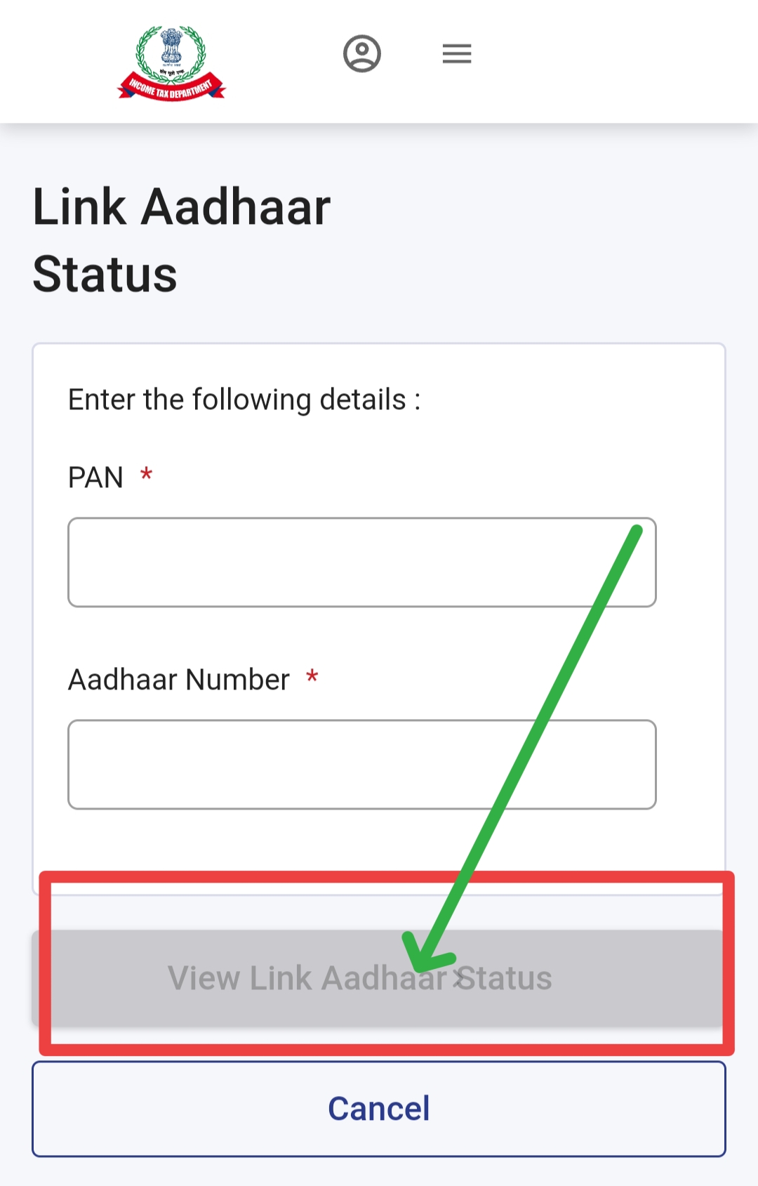 View View Pan Aadhaar Link Status Nsdl