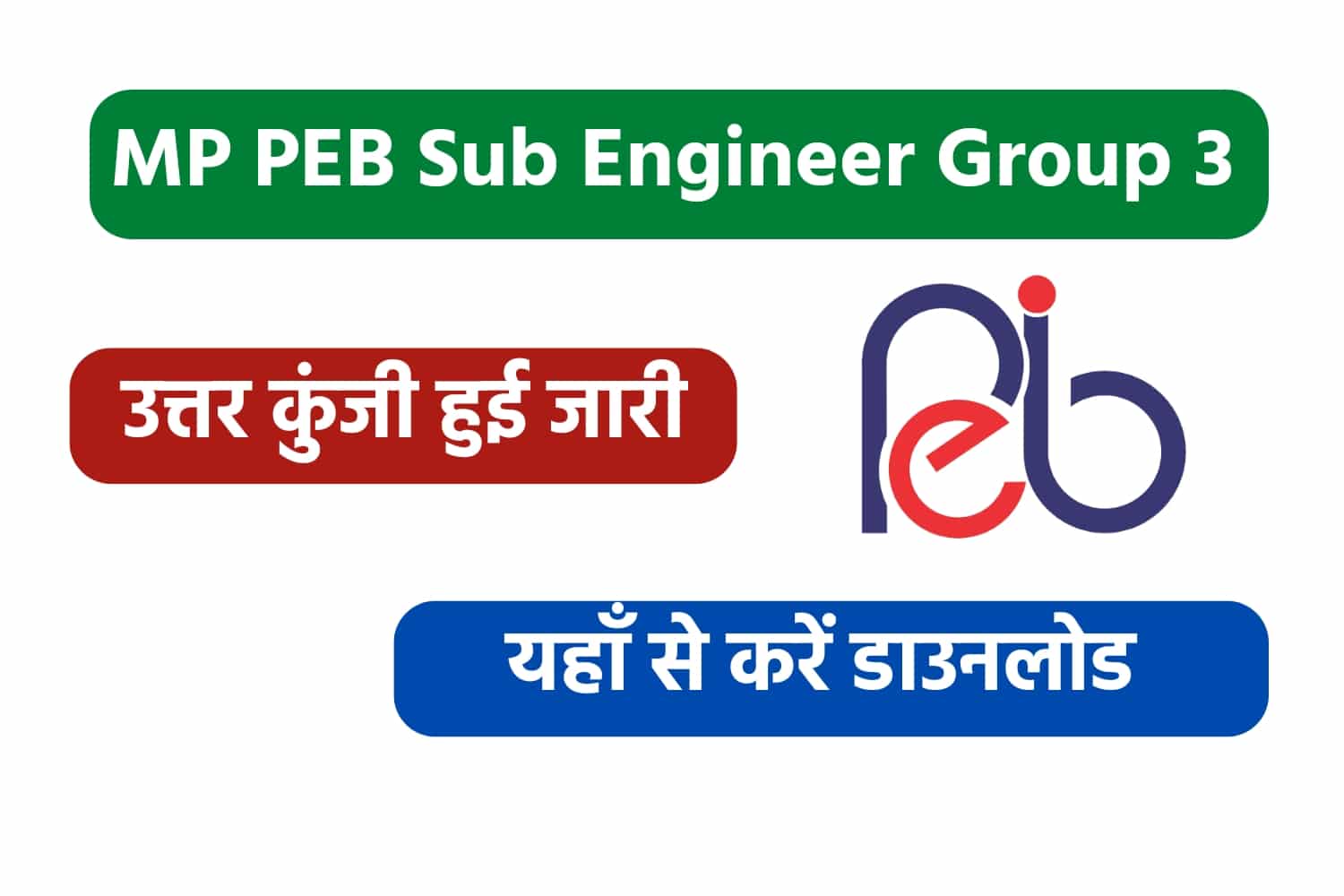 MP PEB Sub Engineer Group 3 Answer Key 2022 | एमपीपीएब सब इंजीनियर उत्तर कुंजी