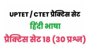 UPTET/CTET Hindi Language Practice Set