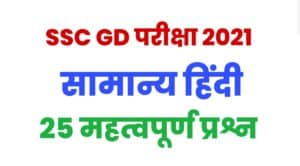SSC GD Hindi Practice Set 