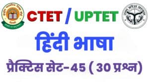 CTET Hindi Language Practice Set 45 