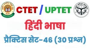 CTET Hindi Language Practice Set 46 
