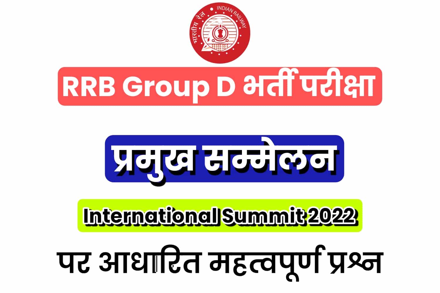 Important Summit in 2022 MCQ For RRB Group D Exam