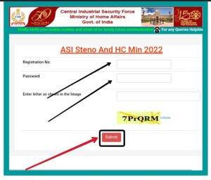 CISF ASI Stenographer & Head Constable PET PST Admit Card 2023 Download page
