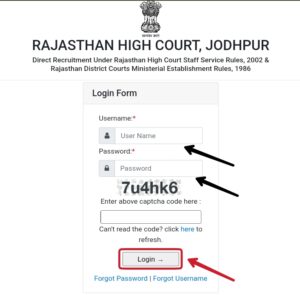 Rajasthan HC Clerk, JJA Skill Test Admit Card 2023 download page