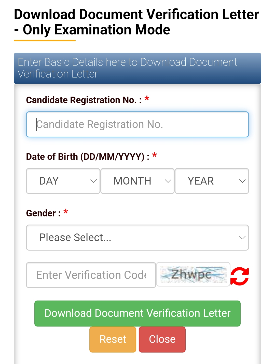 UPSSSC Rajasva Lekhpal Document Verification Latter download page