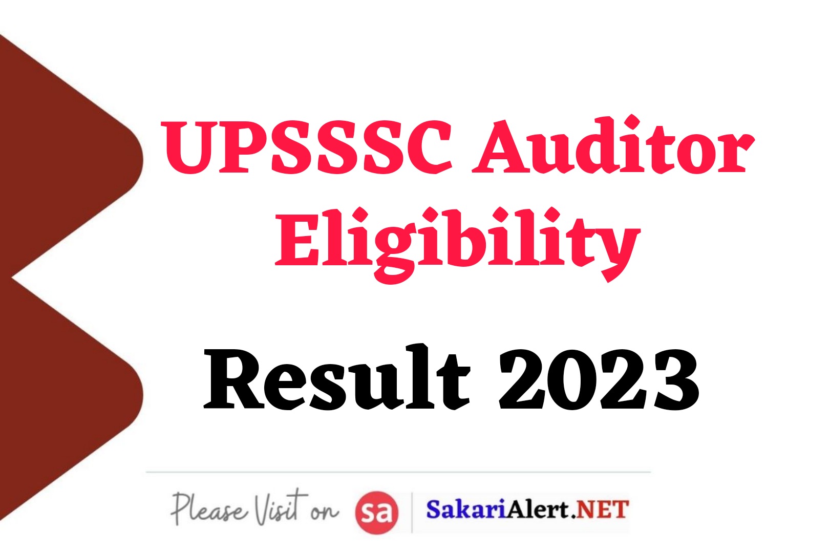 UPSSSC Auditor Eligibility Result 2023