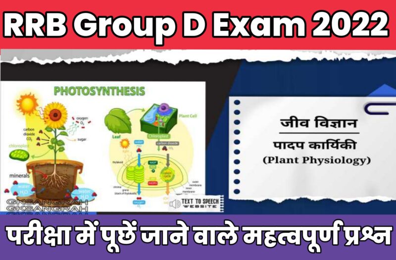 Plant Physiology related Important Questions For RRB Group D