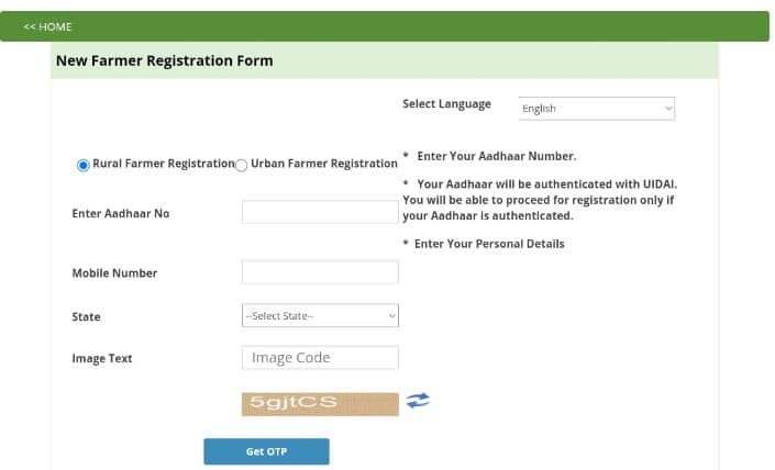 PM Kisan Registration