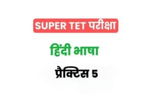 Super TET 2022 Hindi Practice Set 5