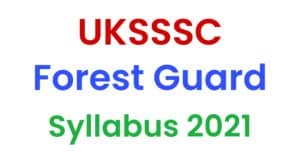UKSSSC Forest Guard Syllabus Hindi
