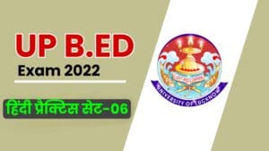 UP B.ED Entrance Exam 2022 Hindi Practice Set 06 