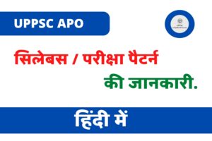 UPPSC APO Syllabus Hindi