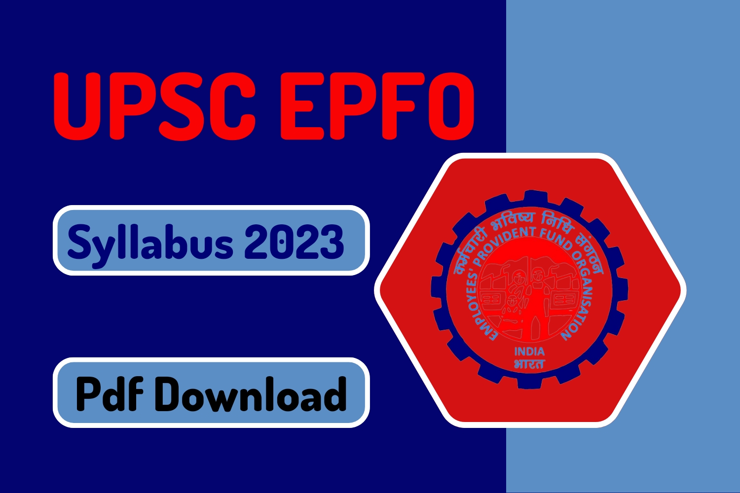 UPSC EPFO Syllabus Hindi
