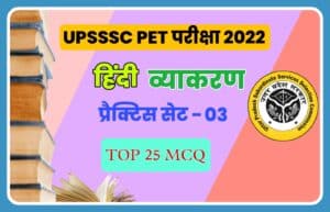 UPSSSC PET Hindi Grammar Practice Set 03
