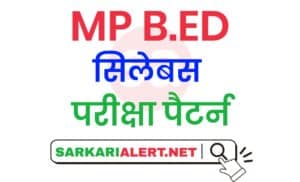 MP B.ED Syllabus 2021 In Hindi